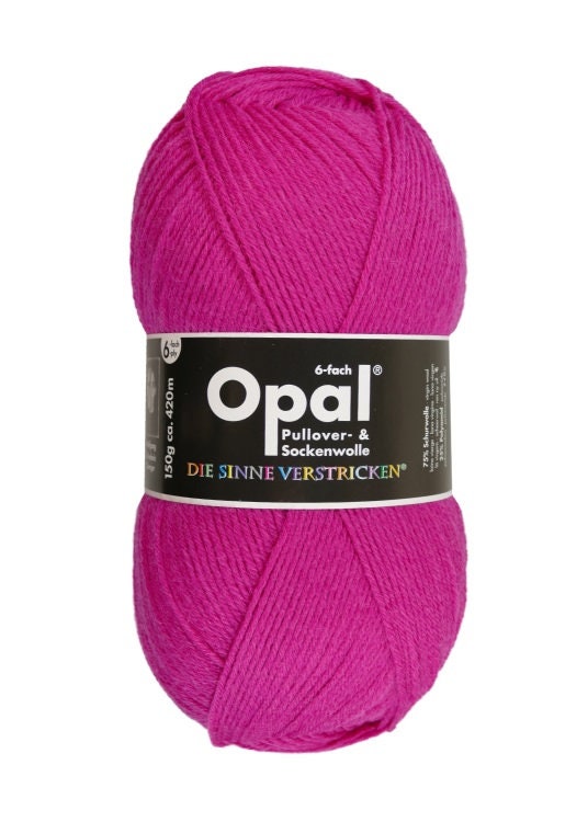 OPAL Sockenwolle 6-fach Uni einfarbig alle Farben Schurwolle Polyamid Knäuel 150g/420m