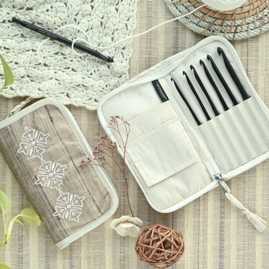 LANTERN MOON Häkelnadel Set RADIANCE 4,00 - 8,00 mm Ebenholz edel hochwertig Knit Pro