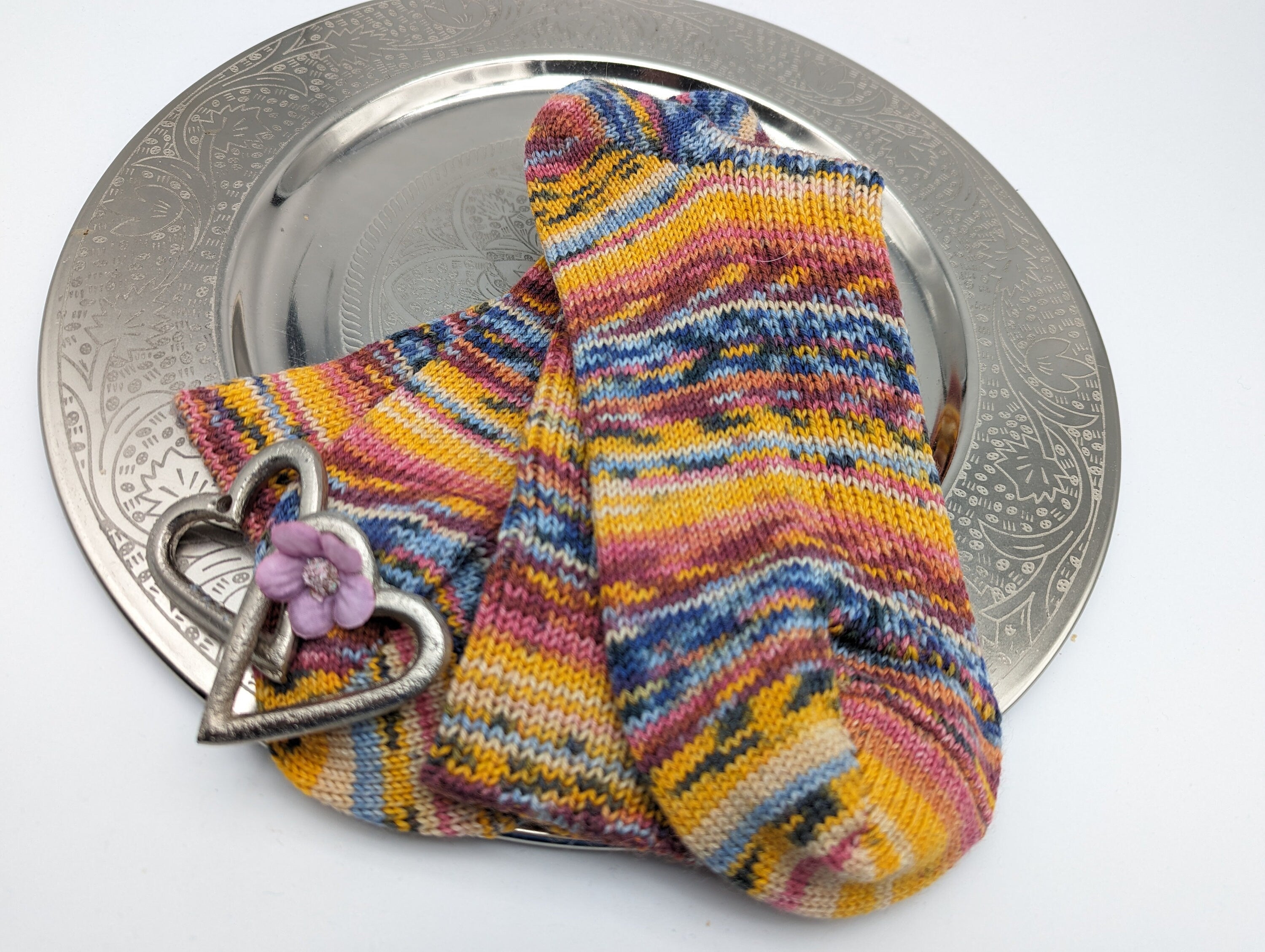 SOCKEN HANDGESTRICKT Schurwolle/Polyamid Gr.40/41 knitted socks