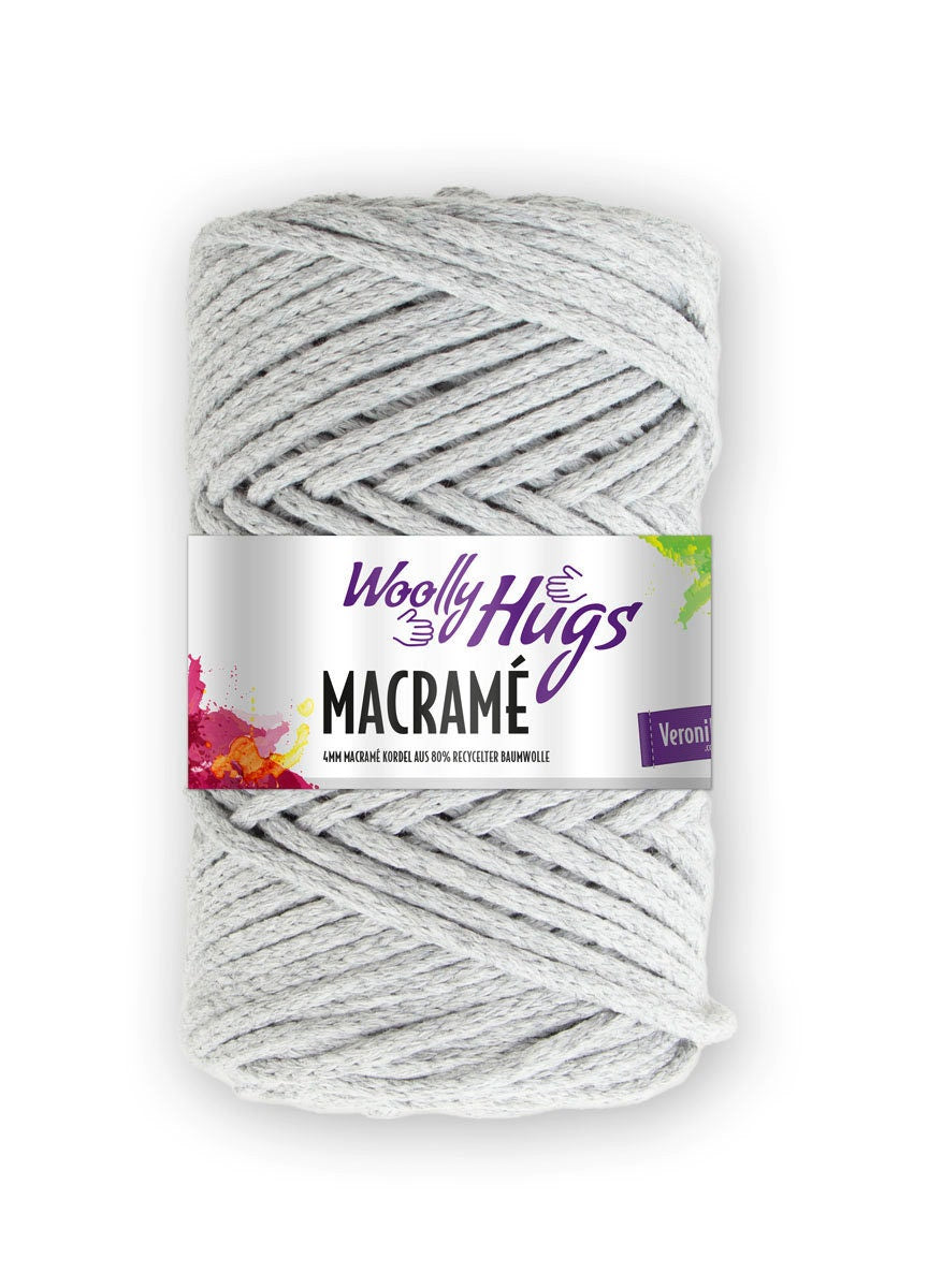 MACRAMÉ von Woolly Hugs 200g/60m Makramee Garn Baumwolle recycelt  NS 6 - 8 mm DIY