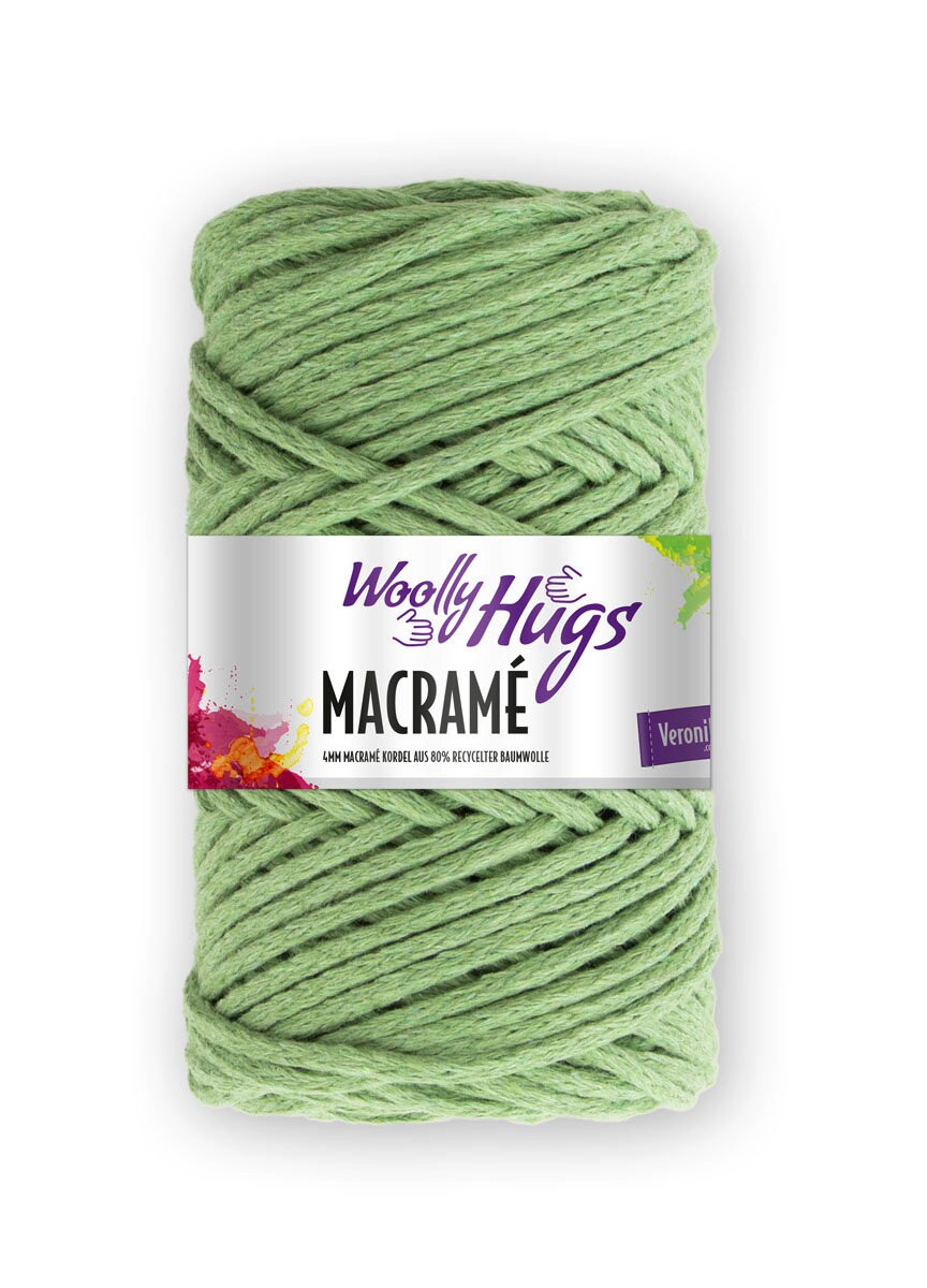 MACRAMÉ von Woolly Hugs 200g/60m Makramee Garn Baumwolle recycelt  NS 6 - 8 mm DIY