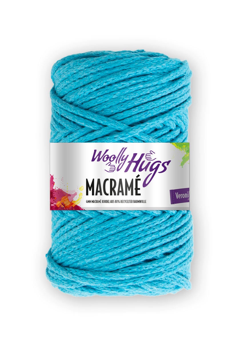 MACRAMÉ von Woolly Hugs 200g/60m Makramee Garn Baumwolle recycelt  NS 6 - 8 mm DIY