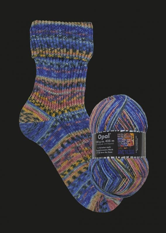 OPAL Sockenwolle 4-fach HUNDERTWASSER 100g/425m bunt Muster