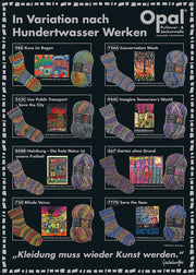 OPAL Sockenwolle 4-fach HUNDERTWASSER 100g/425m bunt Muster