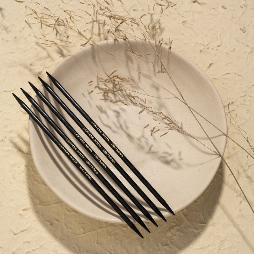 LANTERN MOON Nadelspiel 15 cm Länge Ebenholz stabil glatt hochwertig edel - Knit Pro