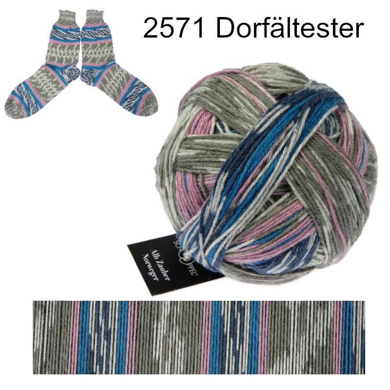 SCHOPPEL Alb Zauber Norweger Schurwolle 100g/400m Farbverlaufsgarn Socken