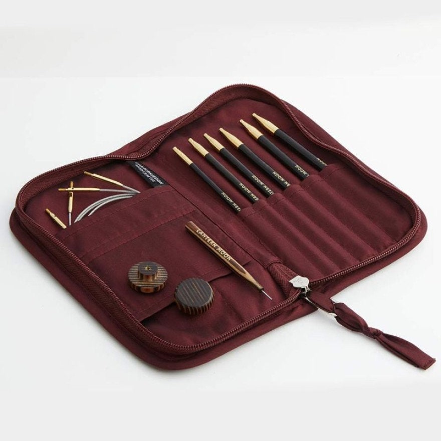 LANTERN MOON Tunesisches Häkelnadel Set BEQUEST 4,00 - 8,00 mm Ebenholz edel hochwertig Knit Pro