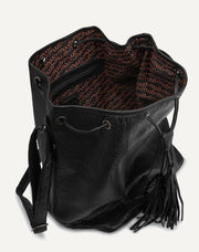 muud Marina Projekttasche aus hochwertigem Leder handgefertigte Schultertasche black whisky