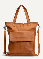 muud Arendal Projekttasche hochwertiges Leder handgefertigte Schultertasche black whisky rich brown