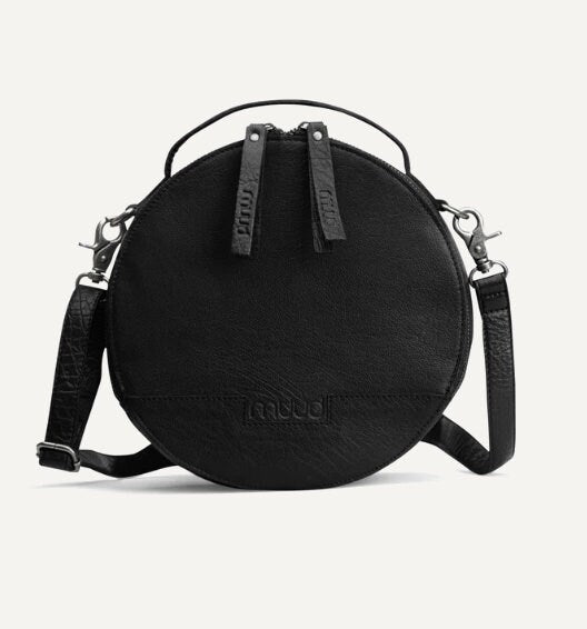 muud Bella  Cross - Body - Tasche aus hochwertigem Leder handgefertigt black, whisky