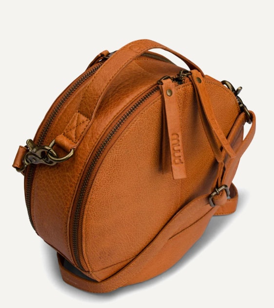 muud Bella  Cross - Body - Tasche aus hochwertigem Leder handgefertigt black, whisky