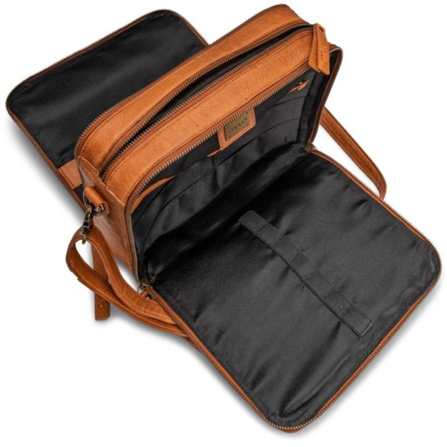 muud Cathy Crossbody - Tasche aus hochwertigem Leder handgefertigt black, whisky