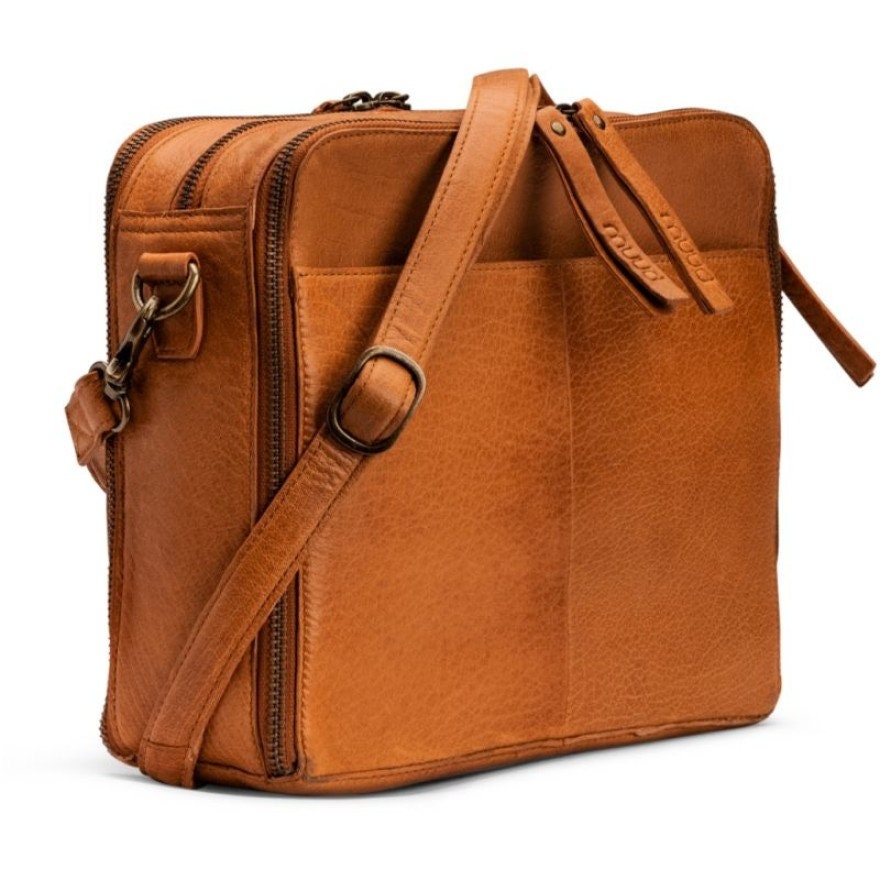 muud Cathy Crossbody - Tasche aus hochwertigem Leder handgefertigt black, whisky