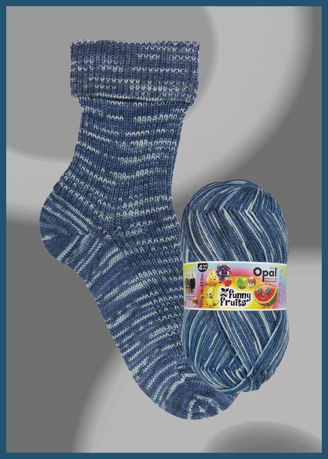 OPAL Sockenwolle 4-fach FUNNY FRUITS 100g/425 m 4-fädig