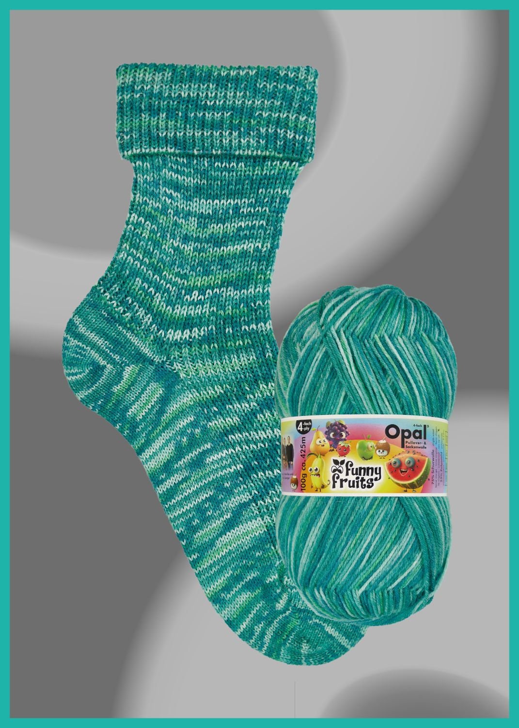 OPAL Sockenwolle 4-fach FUNNY FRUITS 100g/425 m 4-fädig