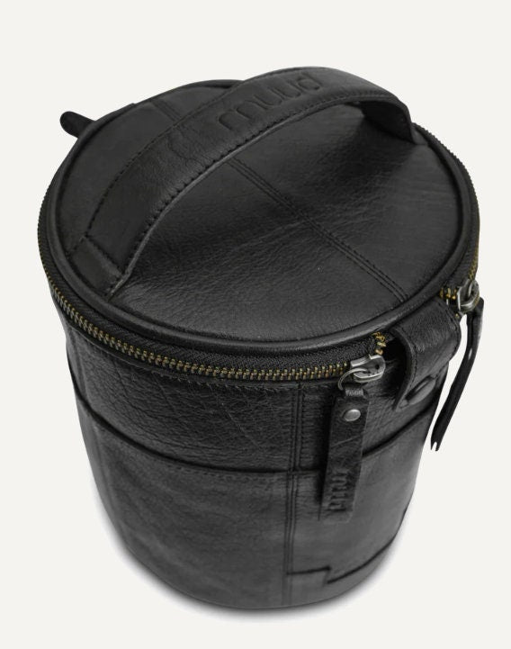 muud Saturn Projekttasche hochwertiges Leder handgefertigte Schultertasche rich brown black whisky