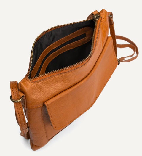 muud Vadsø Projekttasche hochwertiges Leder handgefertigte Umhängetasche black whisky