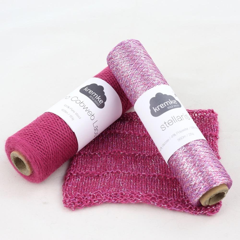 STELLARIS Kremke Soul Wool Lauflänge 560m/25g Glitzer Beilaufgarn Lace schwarz weiß silber creme gold