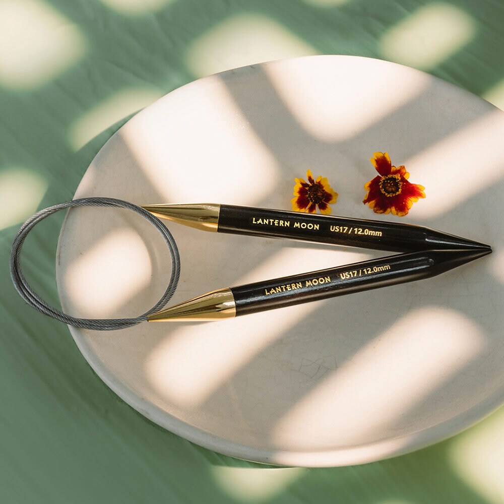 LANTERN MOON  Rundstricknadel Destiny Ebenholz Rundnadel Länge 40, 60, 80 cm stabil glatt Knit Pro