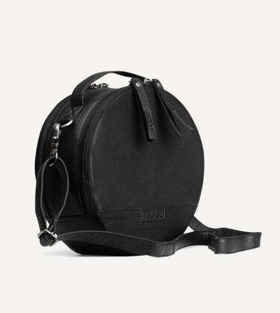 muud Bella  Cross - Body - Tasche aus hochwertigem Leder handgefertigt black, whisky