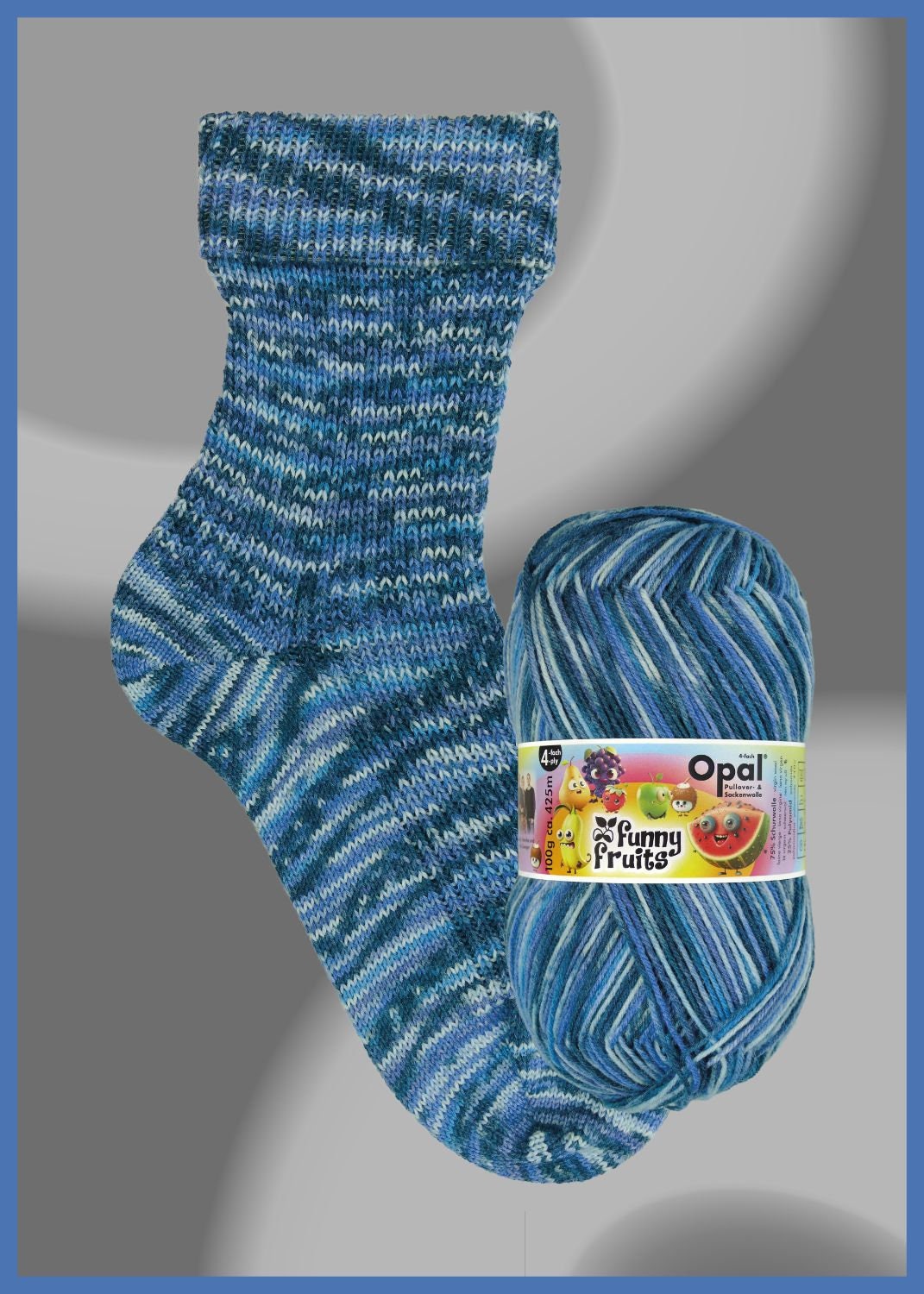 OPAL Sockenwolle 4-fach FUNNY FRUITS 100g/425 m 4-fädig