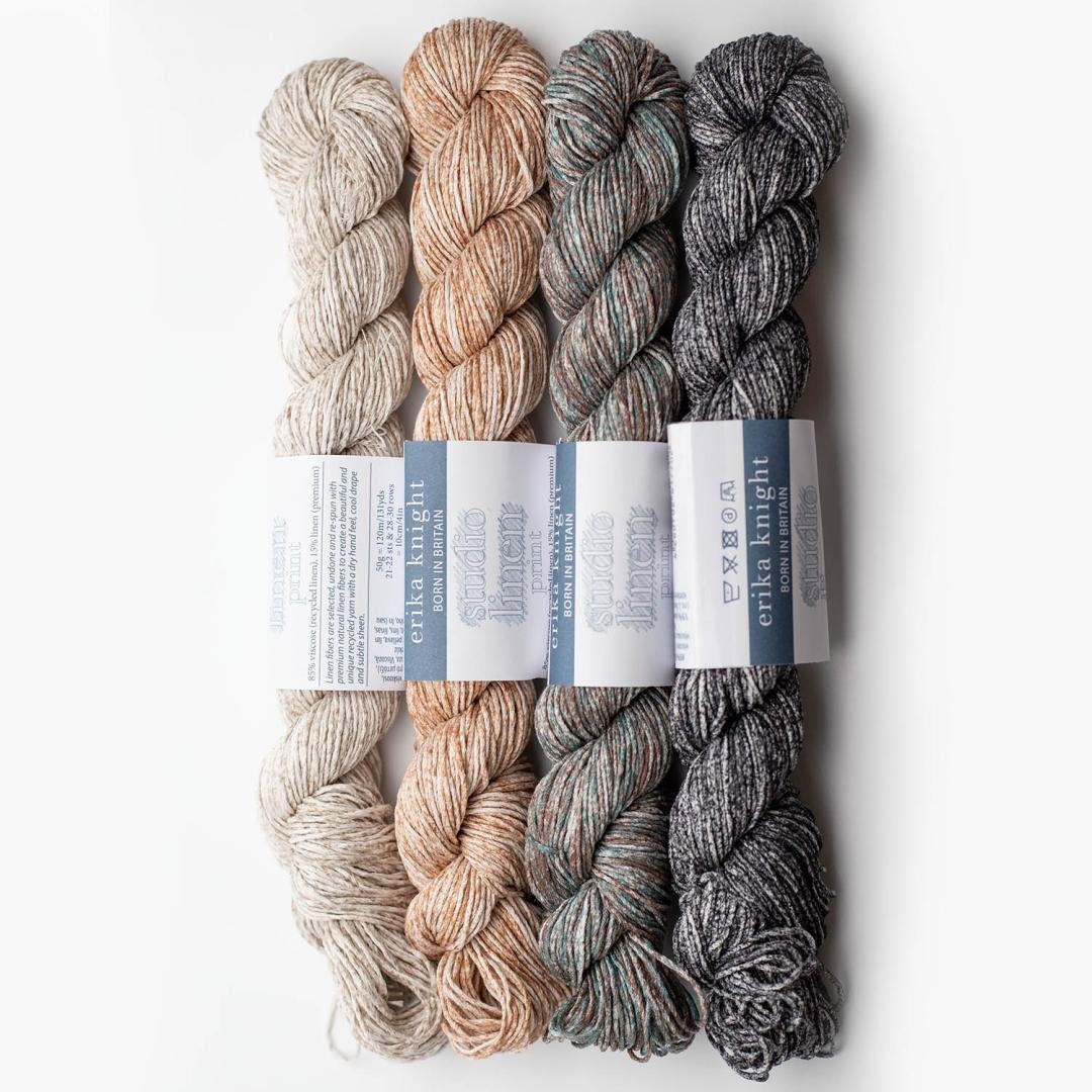 STUDIO LINEN PRINT Erika Knight 50g/120m Viskose Leinen edel DK