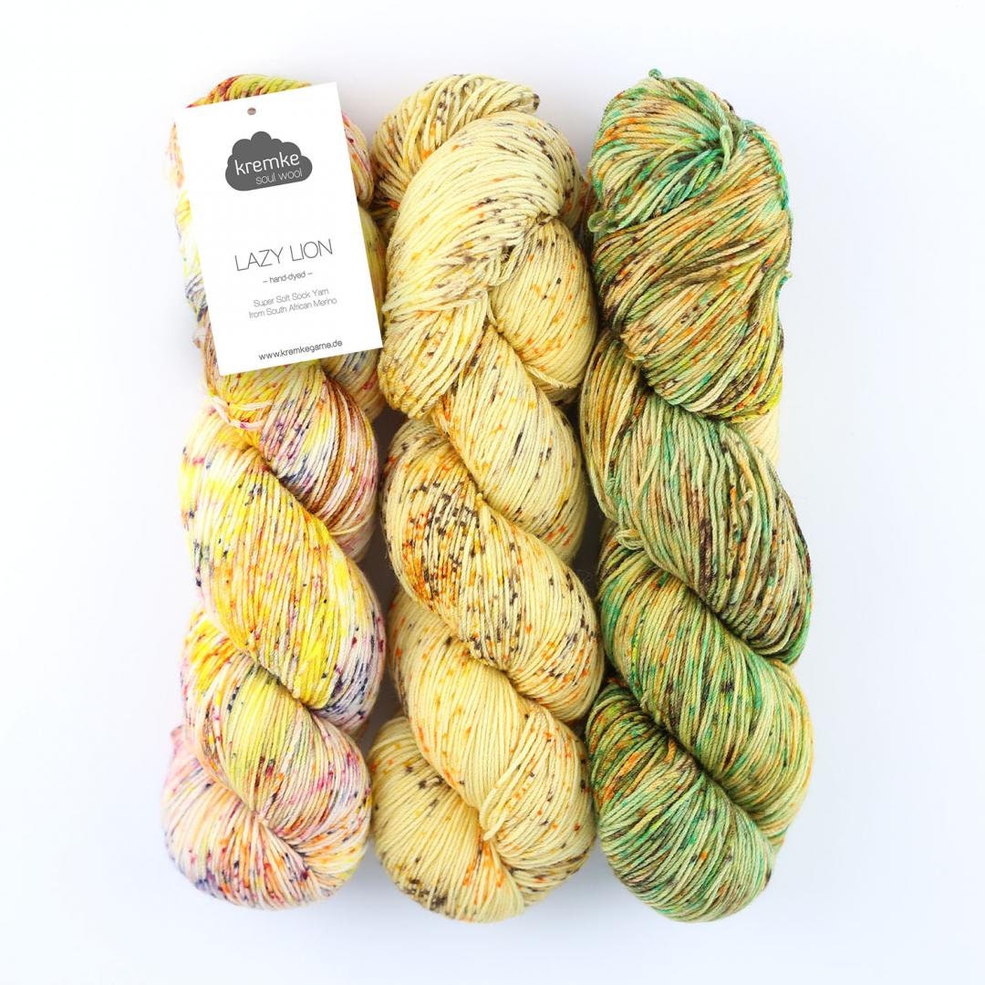 Lazy Lion Sock Yarn Kremke Merino extrafine 420m/100 g 4 - fach Socken Garn selbst streifend