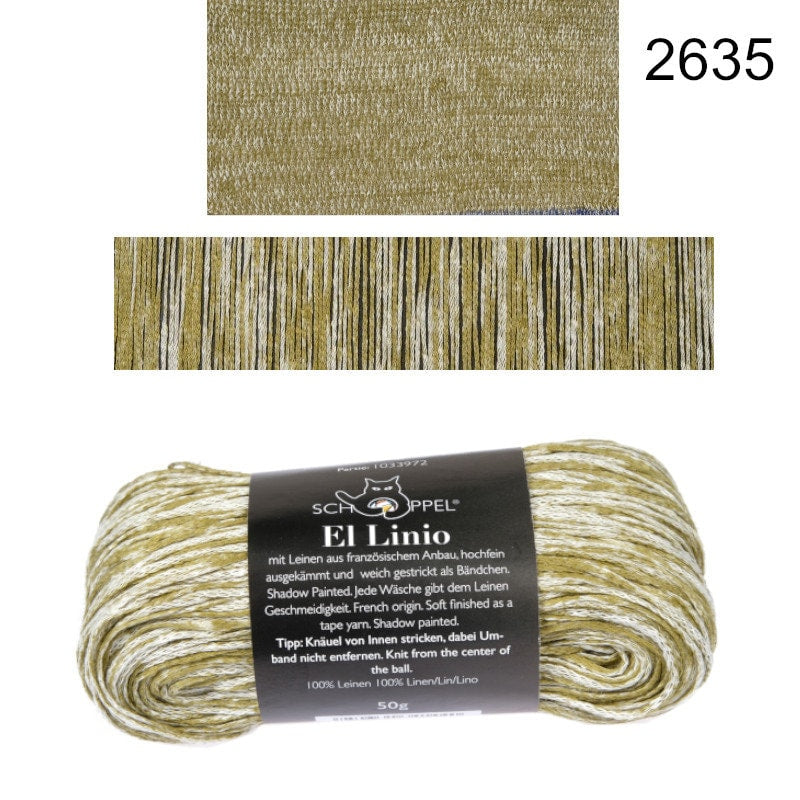 SCHOPPEL El Linio 50g/150m Leinen  Nadelstärke 3 - 4 mm  weich edel Sommergarn