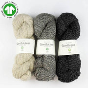 BC Garn SEMILLA PURA gots 100g/350m reine Schurwolle weich natur beige meliert GOTS