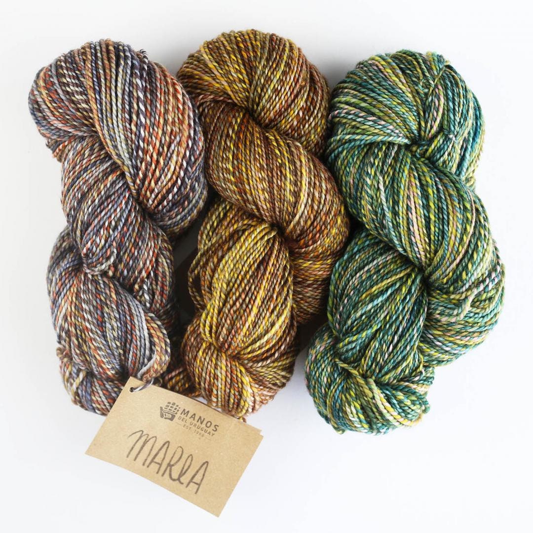 Manos del Uruguay MARLA HANDGEFÄRBT 100g/250m Merino extrafine Stricken Häkeln Tücher Shirt Pulli Schal
