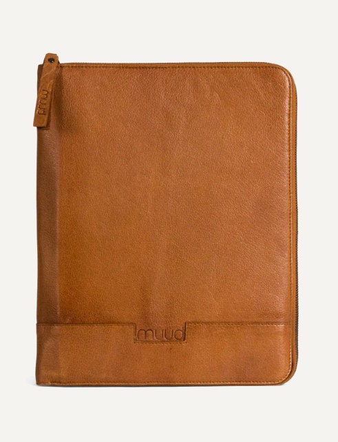 muud Göteborg Case aus hochwertigem Leder handgefertigtes Stricketui Farben black whisky