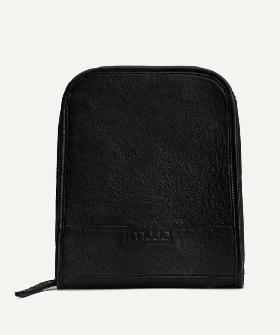 muud Voss Case Nadeletui hochwertiges Leder handgefertigtes Stricketui black whisky rich brown