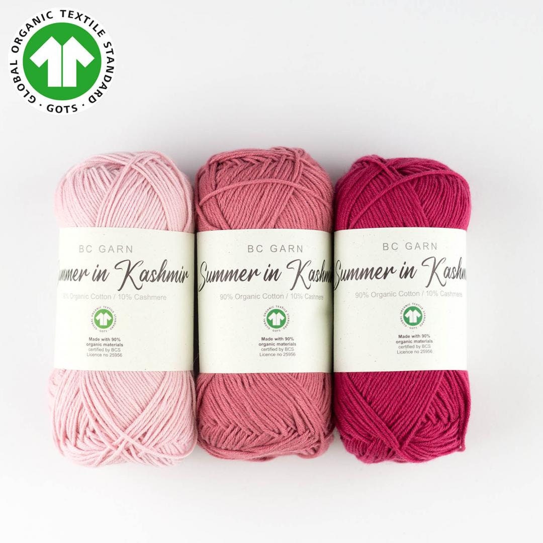 BC Garn Summer in Kashmir GOTS LL 50 g/165 m Baumwolle Kaschmir Babykleidung weich
