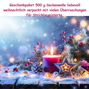 500 g Sockenwolle GESCHENKPAKET Schurwolle Polyamid Knäuel 100g/420m 4-fädig Socken