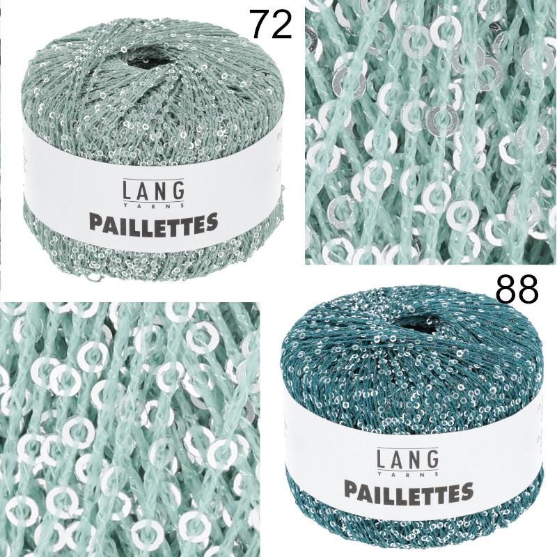 Lang Yarns PAILLETTES 25g/112m Beilaufgarn Lace Pailletten Modegarn Glitzer edel