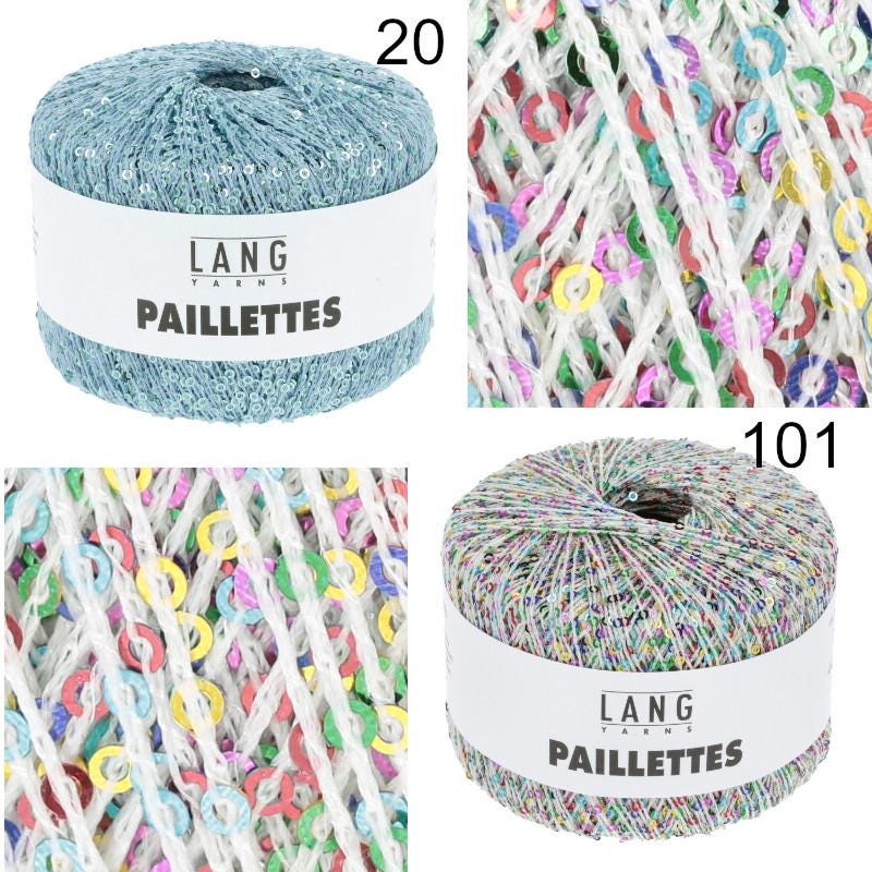 Lang Yarns PAILLETTES 25g/112m Beilaufgarn Lace Pailletten Modegarn Glitzer edel