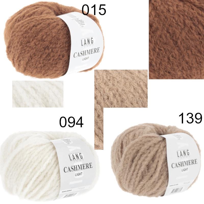 Lang Yarns CASHMERE LIGHT Anleitungsheft Punto 60 LL 25g/85m Kaschmir luxuriös weich edel Tücher Schals Pullover Stricken worsted 5,5 - 6 mm