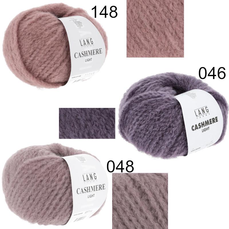 Lang Yarns CASHMERE LIGHT Anleitungsheft Punto 60 LL 25g/85m Kaschmir luxuriös weich edel Tücher Schals Pullover Stricken worsted 5,5 - 6 mm