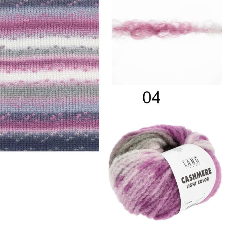 Lang Yarns CASHMERE LIGHT COLOR Luxusgarn Laufl. 25g/85m Kaschmir superweich edel kuschelig DK 5,5 - 6 mm
