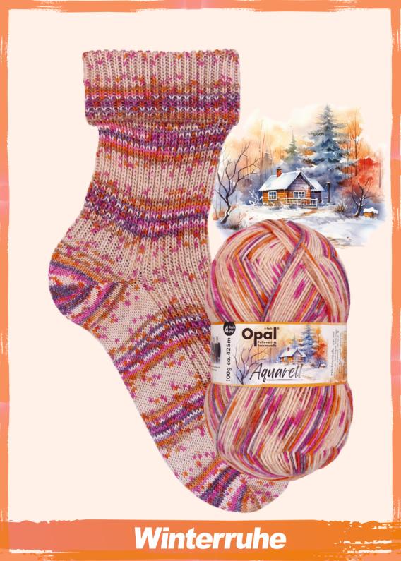 OPAL Sockenwolle 4-fach AQUARELL Schurwolle Polyamid 100g/425 m 4-fädig Socken