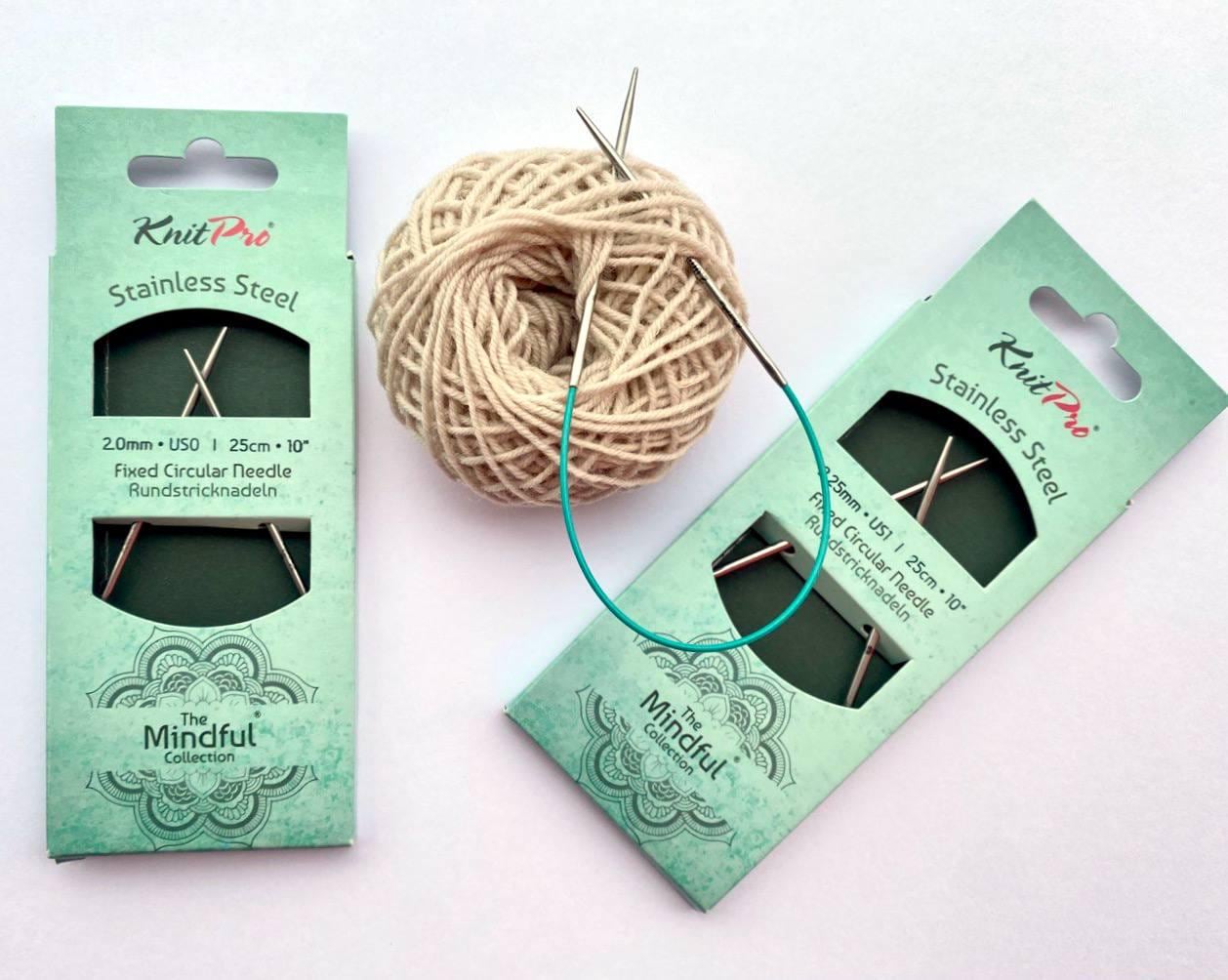 THE MINDFUL Collection Knit Pro Rundstricknadel Länge 80 cm stabil glatt leicht Edelstahl