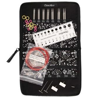 ChiaoGoo Nadelset auswechselbare Nadelspitzen 10 cm oder 13 cm wählbar TWIST RED LACE Edelstahl 2,75 - 5 mm