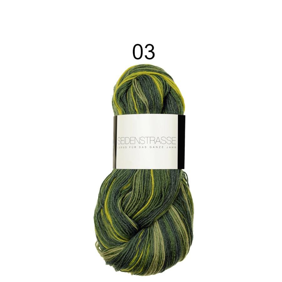 Atelier Zitron SEIDENSTRASSE 100g/400m Seide Merino extrafine edel weich  NS 3 - 3,5 mm