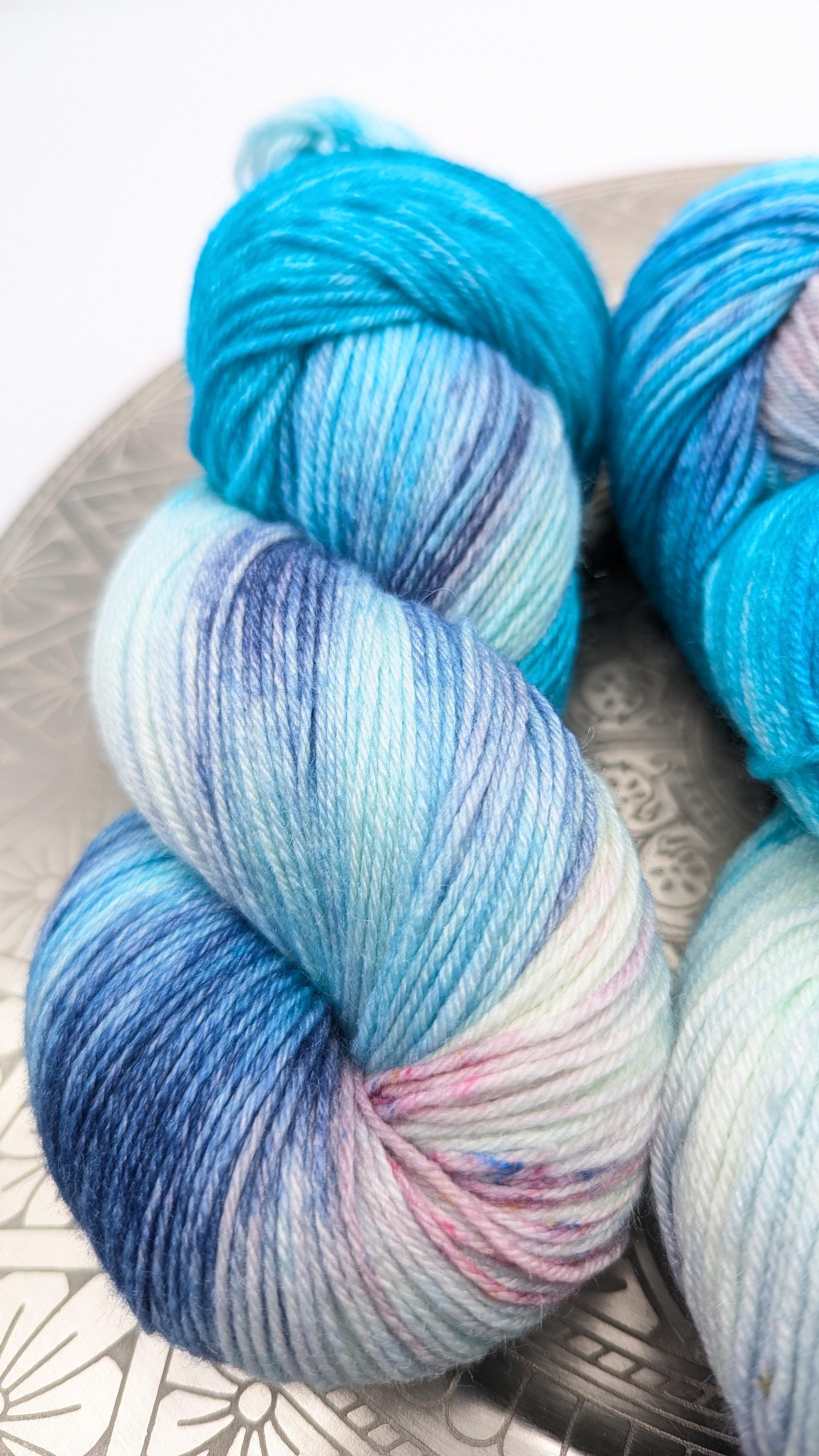 HANDGEFÄRBTES Luxusgarn SEIDENSTRASSE 100g/400m Seide Merino extrafine "Südsee Beauty" türkis