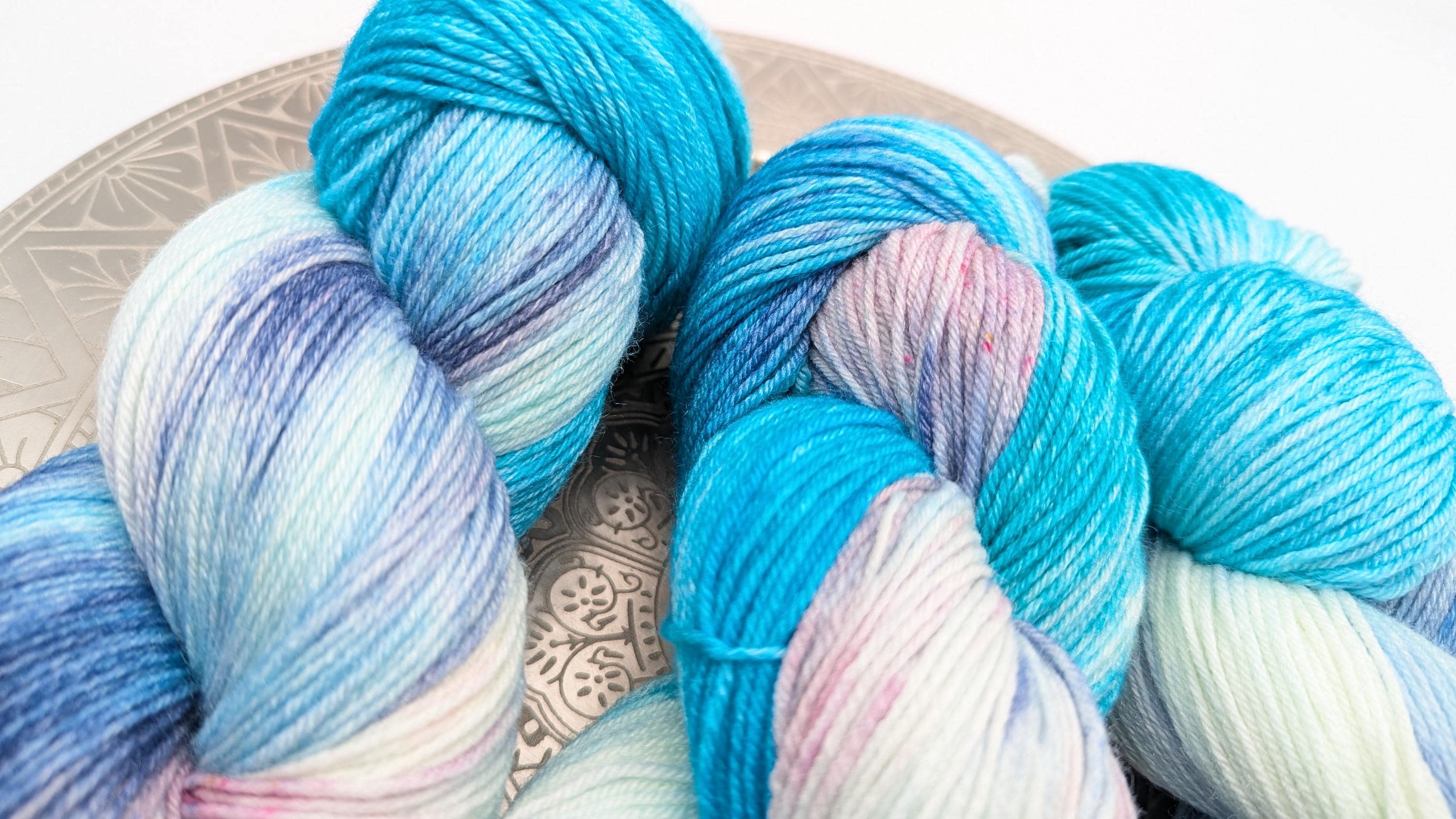 HANDGEFÄRBTES Luxusgarn SEIDENSTRASSE 100g/400m Seide Merino extrafine "Südsee Beauty" türkis