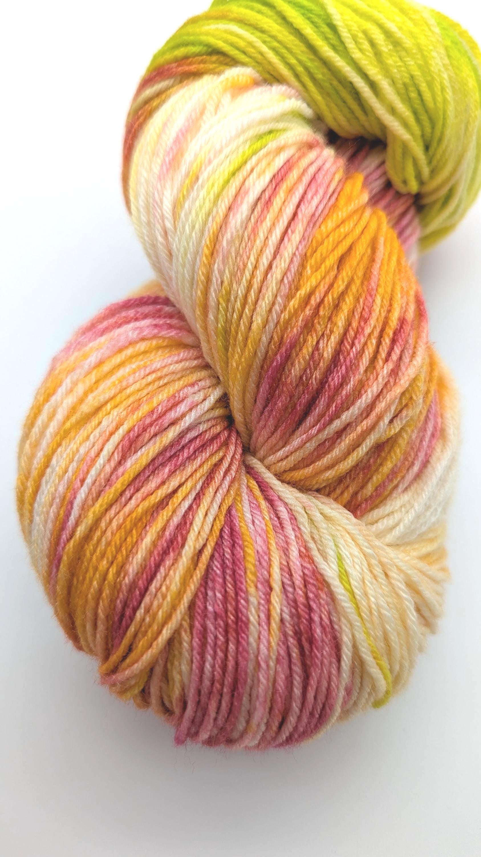 HANDGEFÄRBTES Luxusgarn SEIDENSTRASSE 100g/400m Seide Merino extrafine " Magie" pink grün