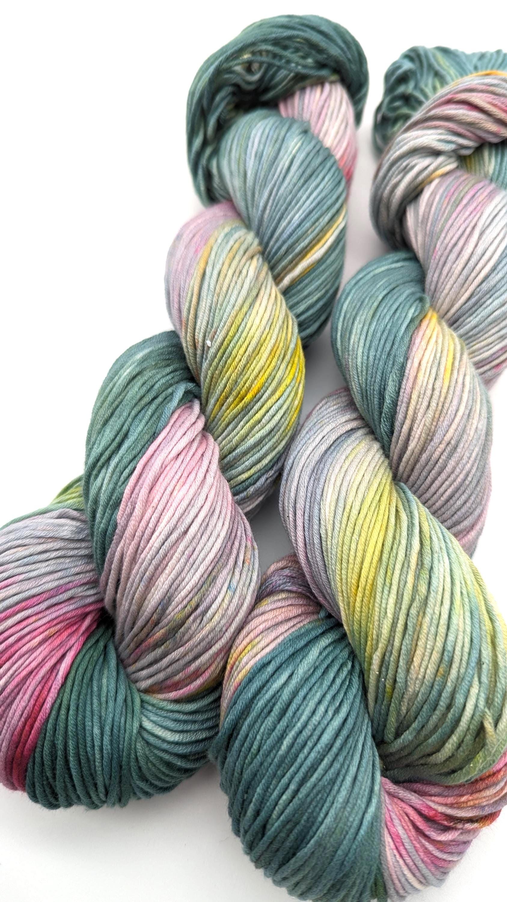 Handgefärbtes Baumwollgarn Pima Cotton 100g/212m reine Baumwolle "Unterwasserparadies" NS 5 blau türkis