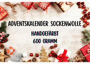 ADVENTSKALENDER 600 g Handgefärbt Sockenwolle 4- fach, 100g/420m mulesingfrei