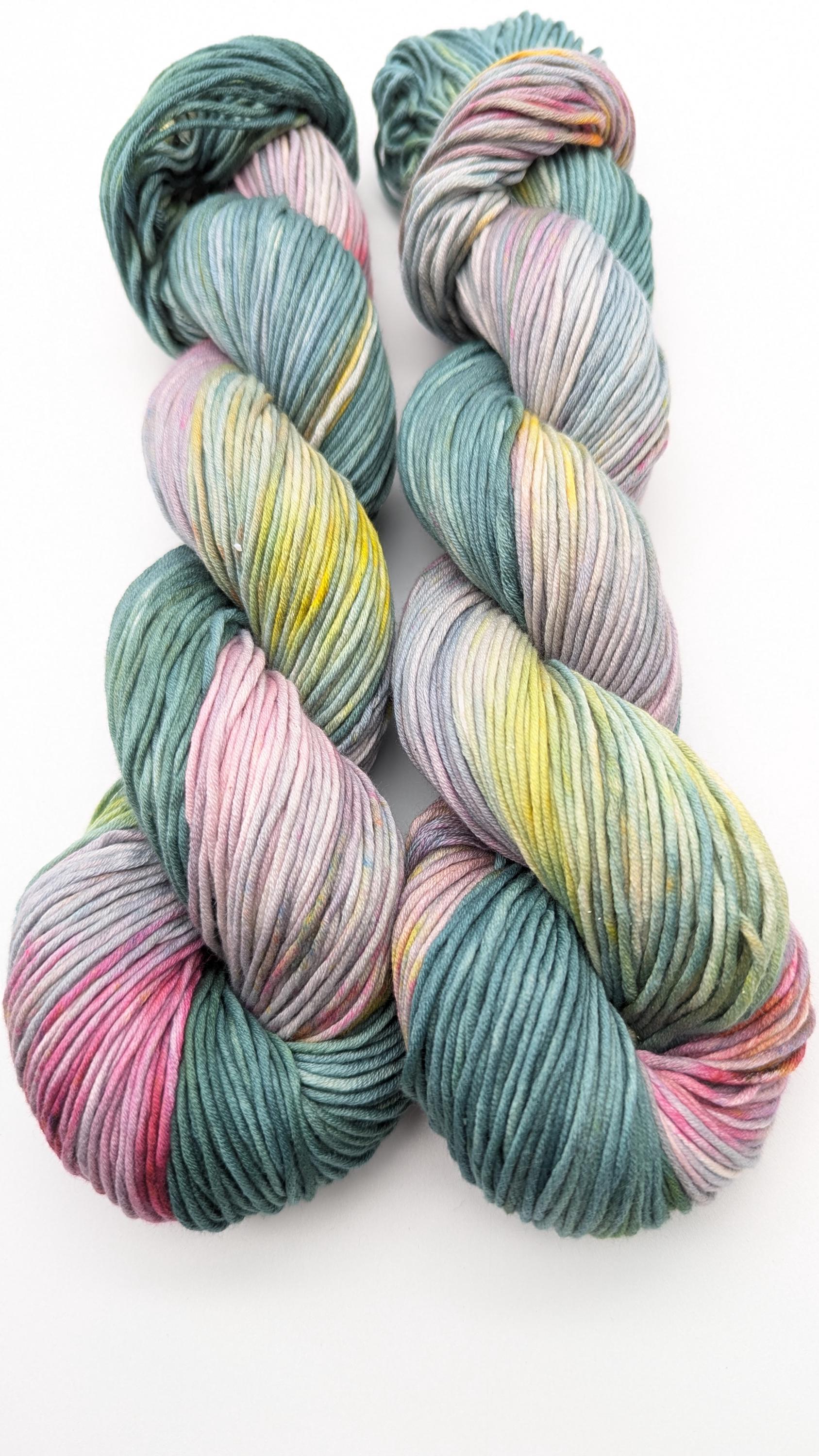 Handgefärbtes Baumwollgarn Pima Cotton 100g/212m reine Baumwolle "Unterwasserparadies" NS 5 blau türkis